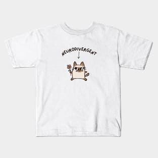 Neurodivergent Cat (Light) Kids T-Shirt